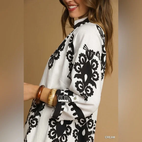 Umgee Abstract Print Midi Dress🆕 - Picture 4 of 5